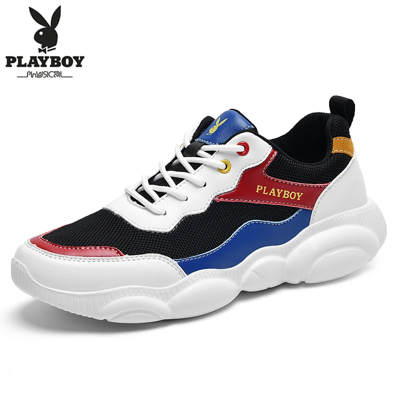 

PLAYBOY 2019 New Autumn Men Casual Shoes Men Sneakers Brand Male Mesh Loafers Breathable Slip On Flats High Quality Men Shoes