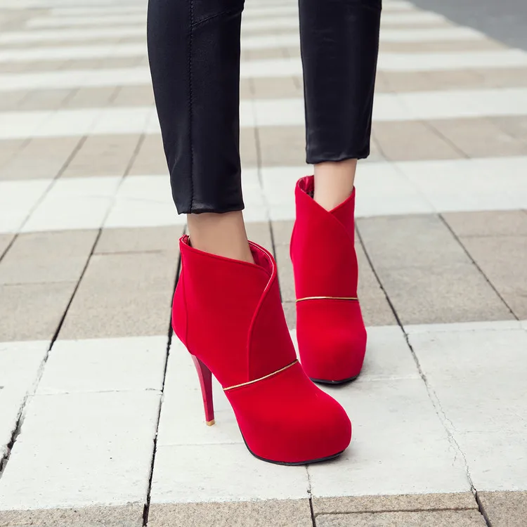 Женские ботинки с блестками зимние металлической отделкой большие размеры 9 10 11-14