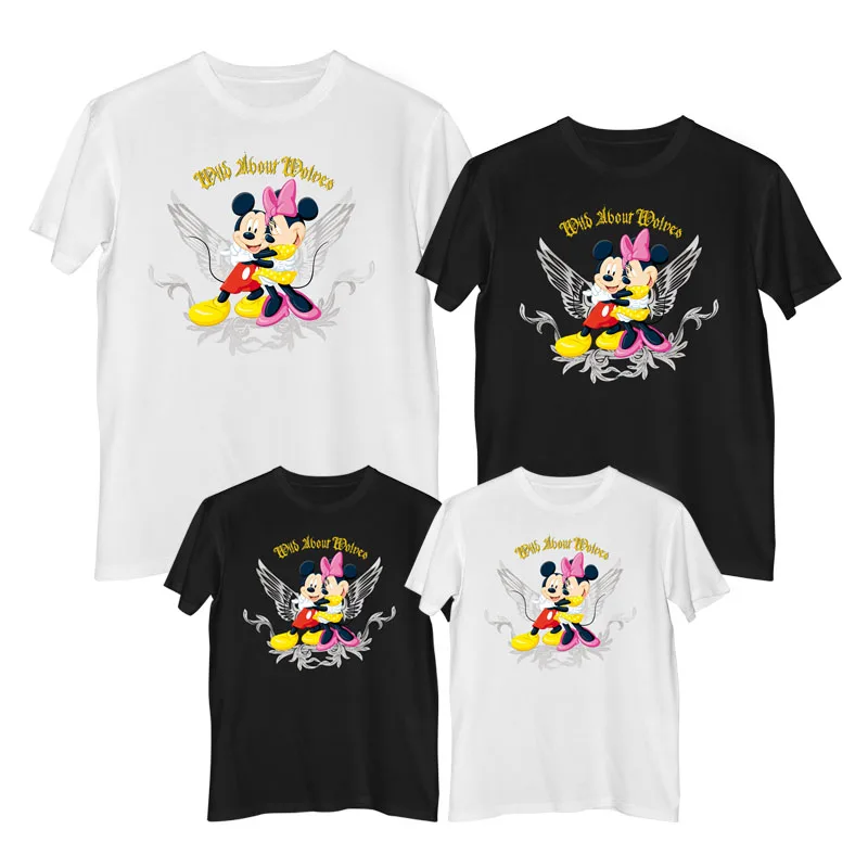 Футболка с Микки Маусом и Минни из 100% хлопка для девочек | Мать ребенок