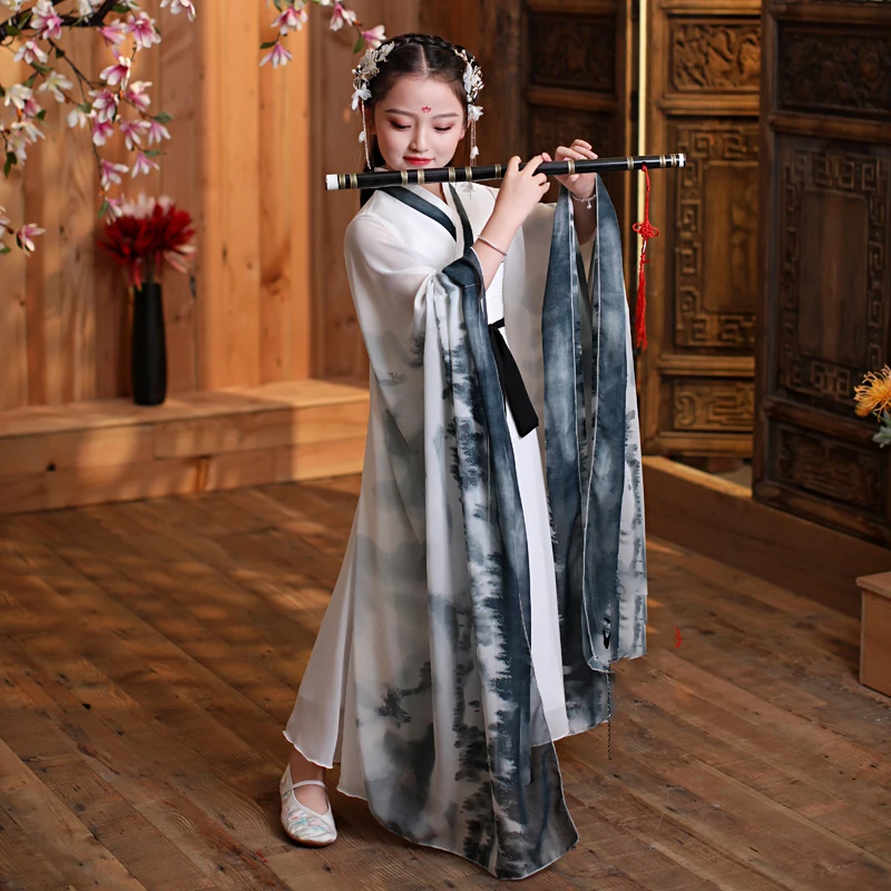 2020 Hanfu Традиционный китайский национальный костюм для детей сказочные наряды