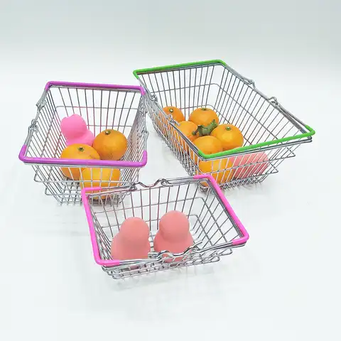 Для малышей и детей постарше моделирование мини корзину игрушки супермаркет складная коляска лёгкая с ручными тележками Забавные игрушки ...