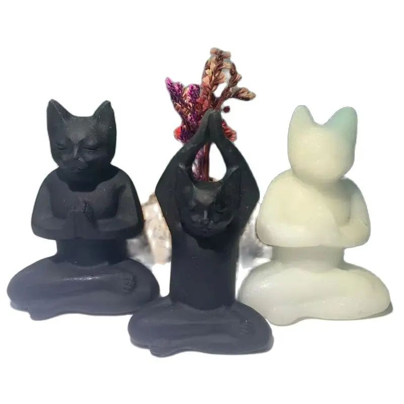 

Various Carvings Cartoon Cat High Quality Polished Crystal For Gift & Home Decor LH