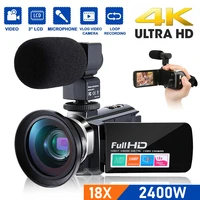 new 2400w1080p digital video camera recorder 18x zoom camcorder night vision dv with microphone wide vision lens