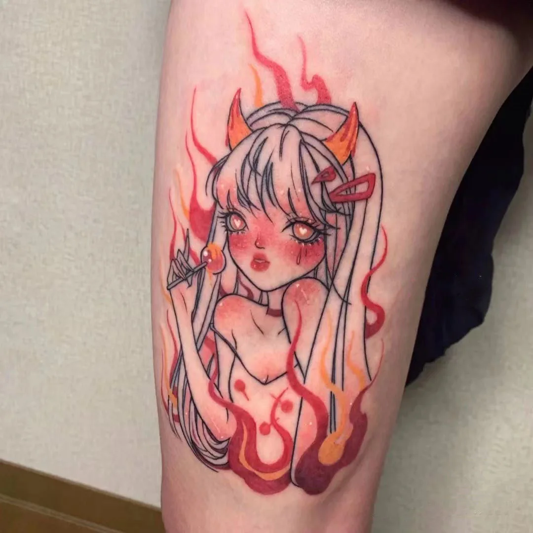 Аниме поддельная Татуировка наклейка водостойкая Временная Сейлор Мун Русалка