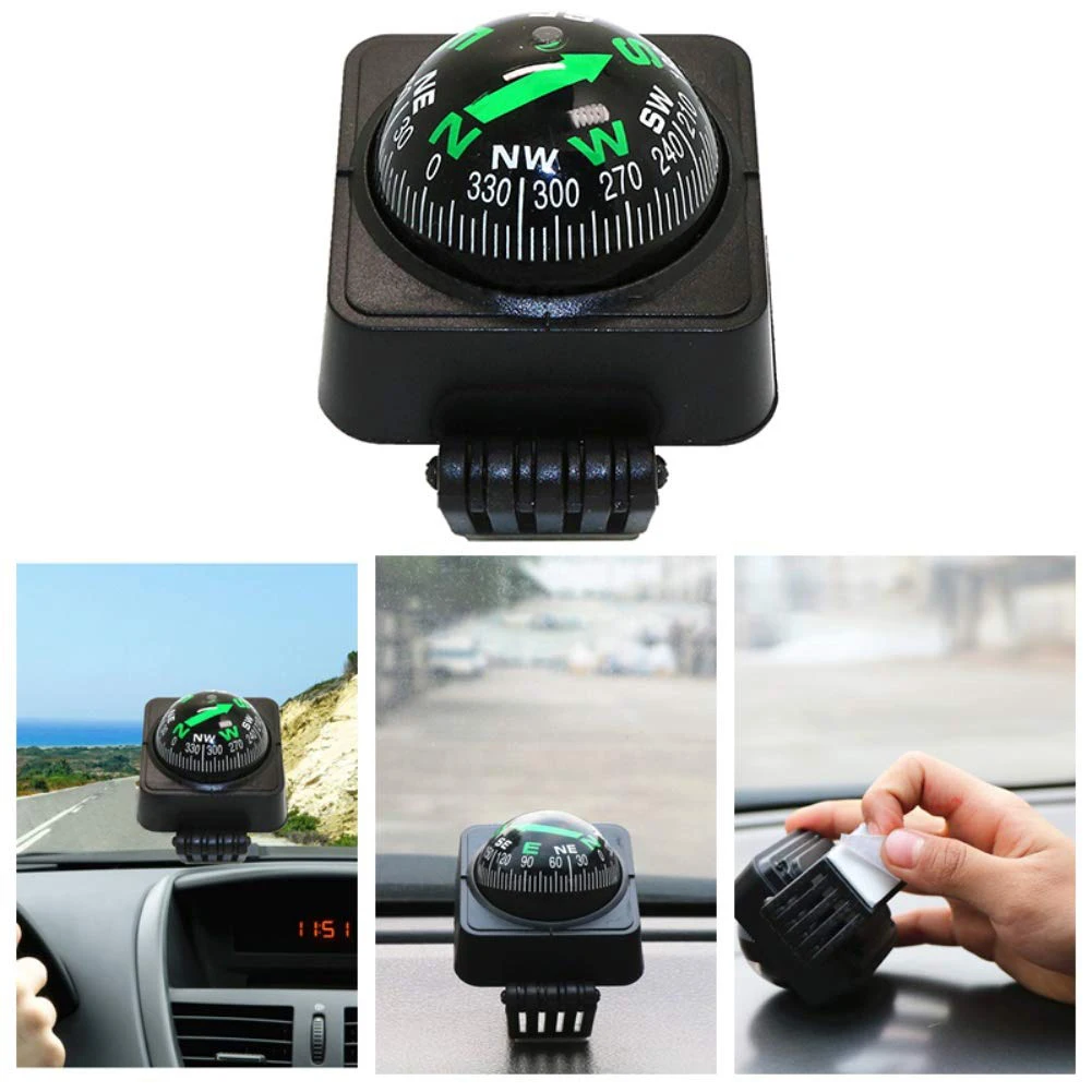 

Car Compass Adjustable Navigation Dashboard Compass Bike Hiking Direction Pointing Spherical Outdoor Compasses