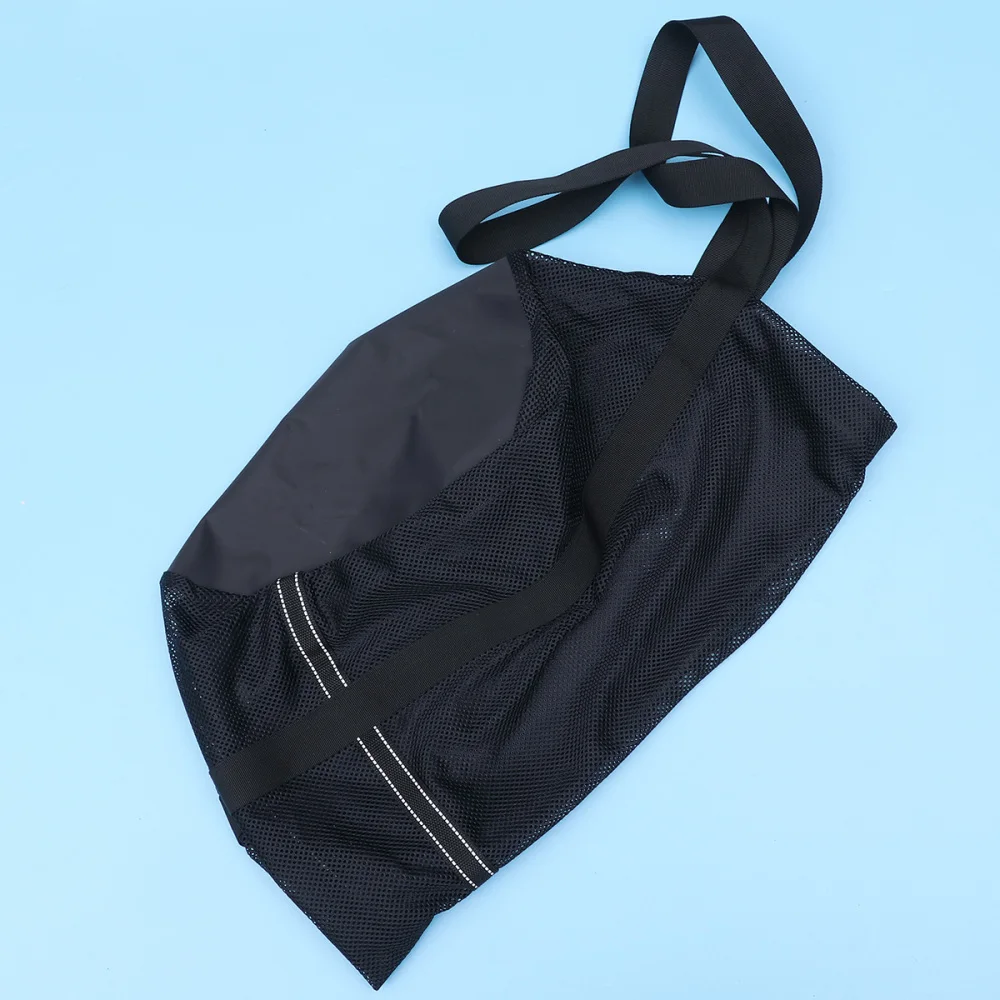 

Mesh Beach Bag Portable Toiletry Tote Bag Lightweight Shoulder Bag Cylinder Storage Bag - Size