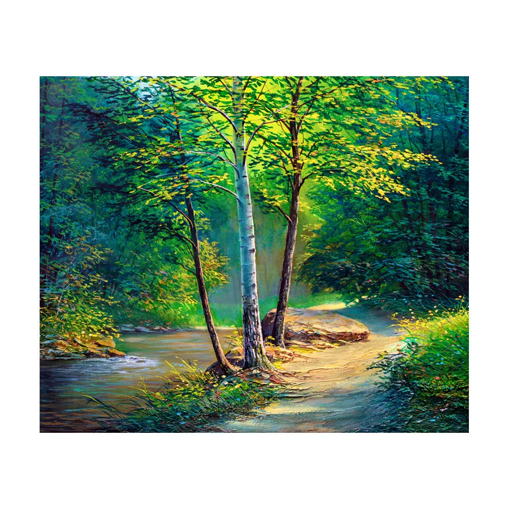 

5D Diy Diamond Painting Forest Scenery Cross Ctitch Kits Full Round Drill Mosaic Embroidery Rhinestone Art Home Decor