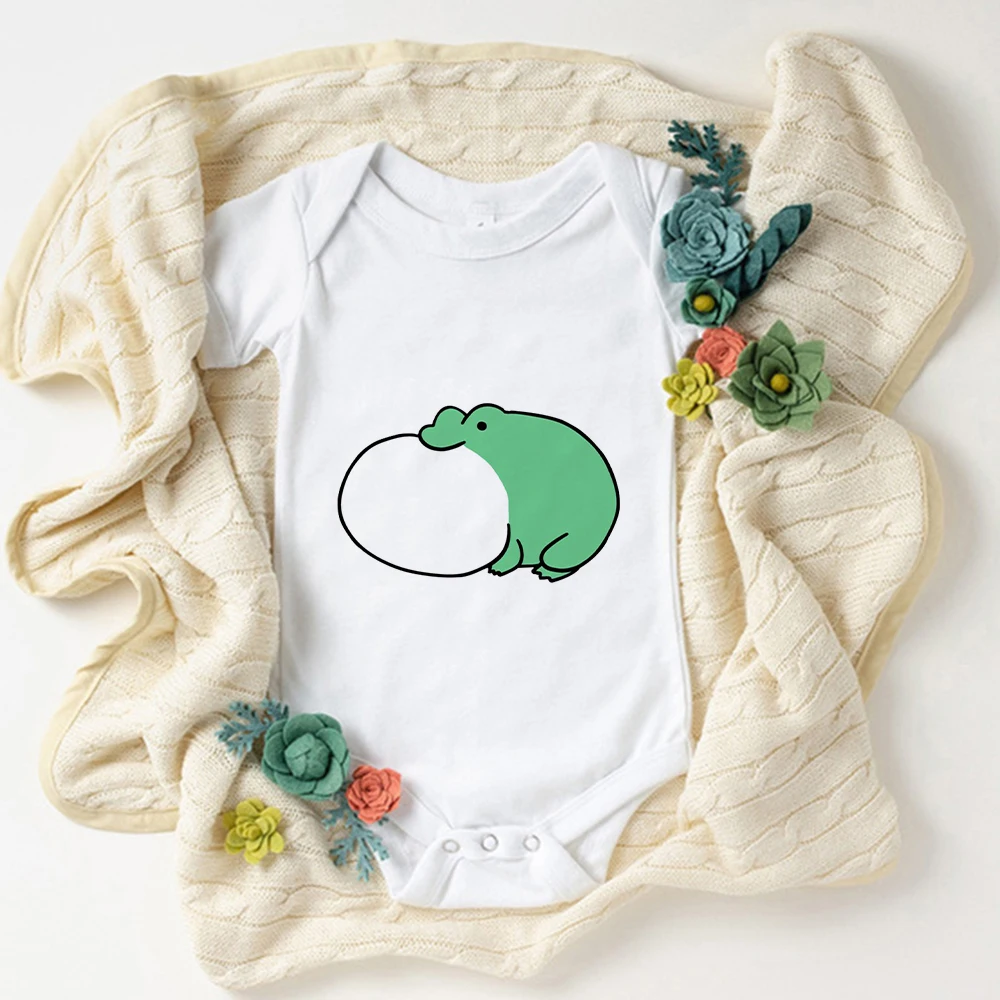 

Cute Frog Gift Print Baby Girl Clothes France Fashion Newborn Baby Romper Harajuku Casual Infant Jumpsuits Vetement Bebe Garcon