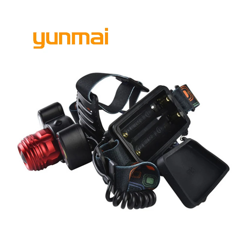 Yunmai Мощный светодиодный налобный фонарь с USB 7000 люмен Новый xml t6 + 2 COB батареей 18650