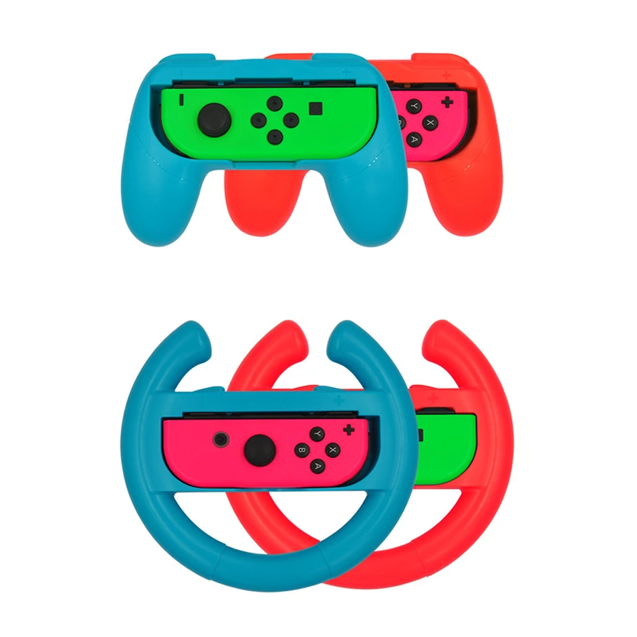 10 в 1 Аксессуары для Nintendo Switch Joy con 2 гоночного руля рукоятки захват 6 аналоговых