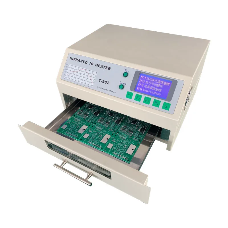 Настольная духовка T-962 110V/220V 800W с инфракрасным нагревателем IC паяльная машина