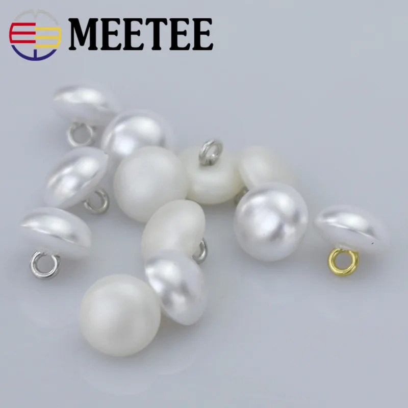 50/100 шт. 10 мм экологически чистые жемчужные пуговицы из смолы для рубашки свитера