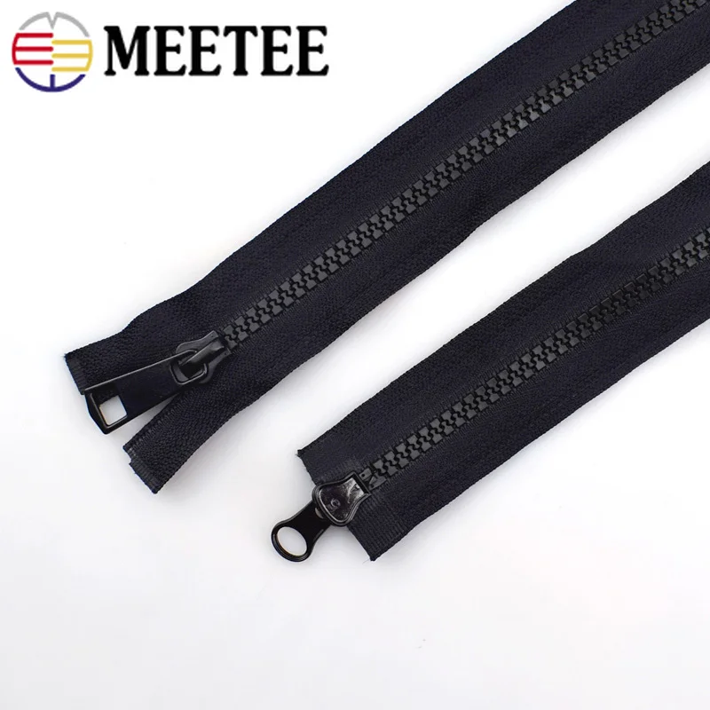80 120 см Черная смола открытый конец молния автоматический замок двойной слайдер
