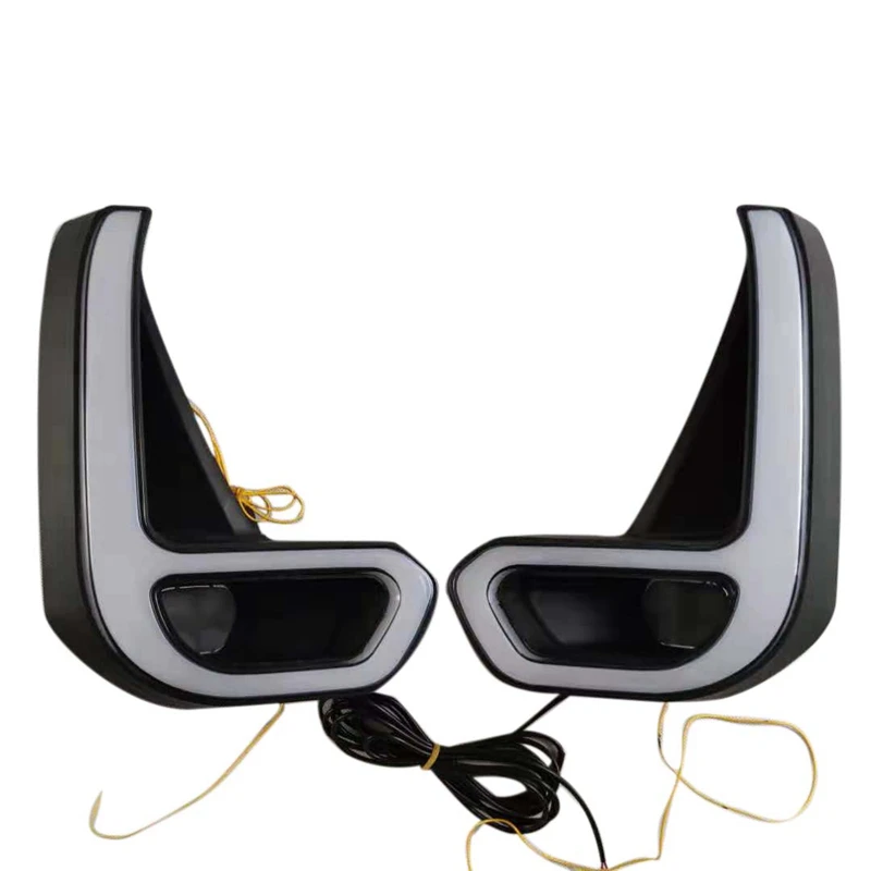 

Для Toyota Hilux Revo 2020 2021 светодиодный ные дневные ходовые огни DRL с указателем поворота бампер противотуманные фары дальнего света