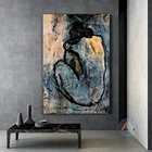 Знаменитый Пикассо живопись синий телесный Картина маслом плакаты и принты настенное Искусство украшение для всей семьи гостиная декоративная картина