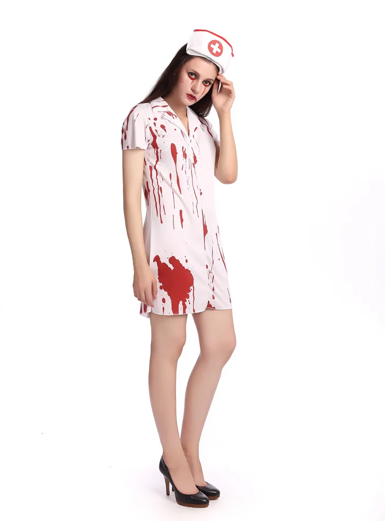 Костюм на Хэллоуин ужас медсестра зомби тихий Хилл новый реальный экспорт