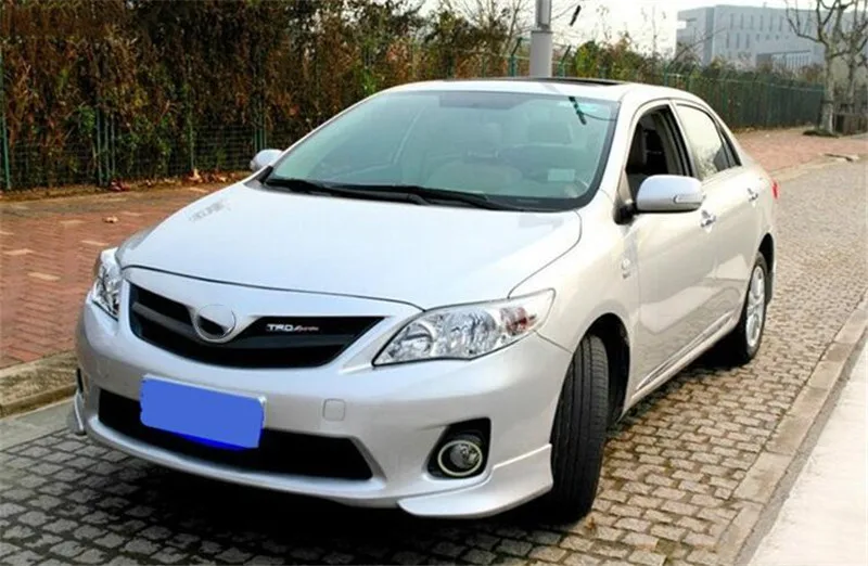 For 2 pieces/sets Car Front Bumper Splitter Lips Toyota Corolla 2011 12 13 Front Bumper Diffuser Protector Lip Body kit spoiler