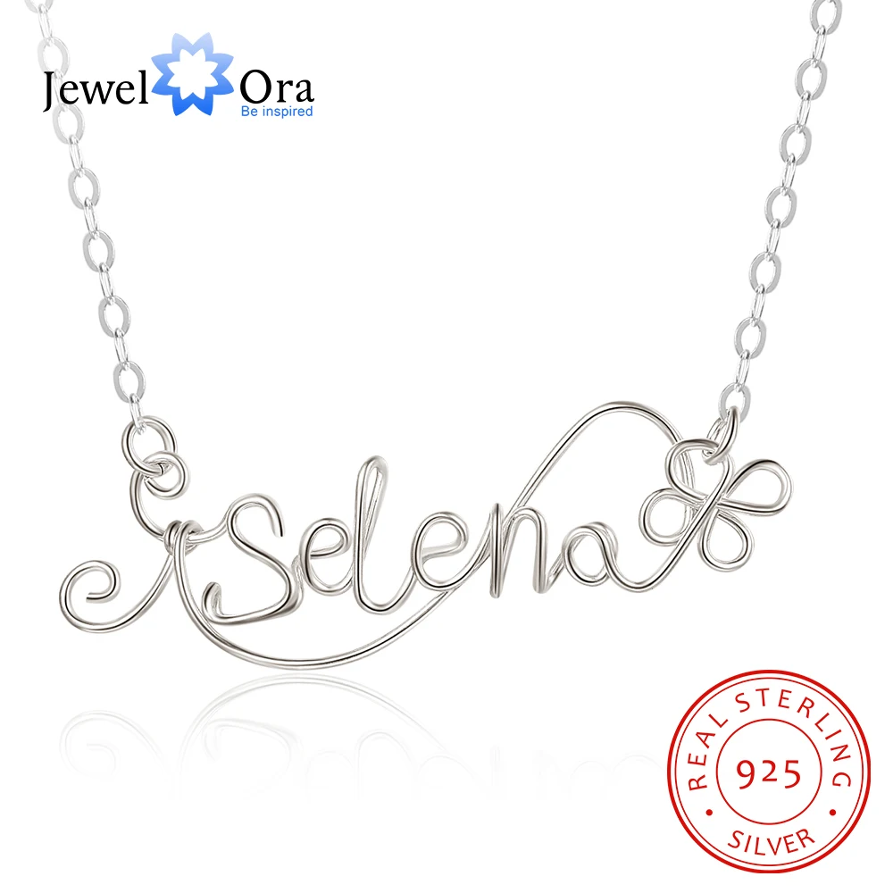 

JewelOra 925 пробы серебра ручной работы с именем Цепочки и ожерелья ручной работы по индивидуальному заказу с буквенным принтом серебряной пров...