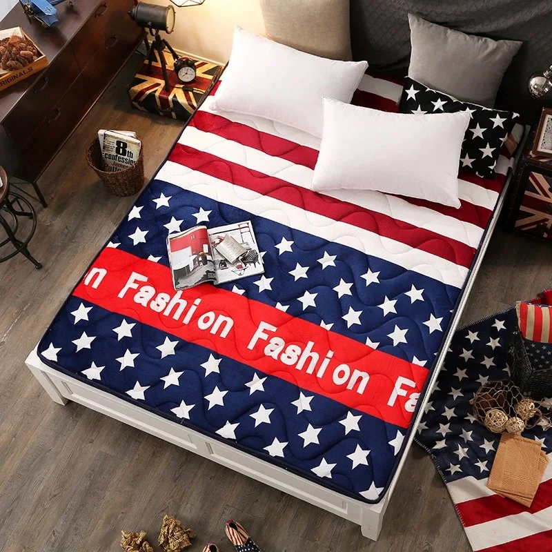 Модный бархатный матрас толстый теплый складной фланелевый студенческий