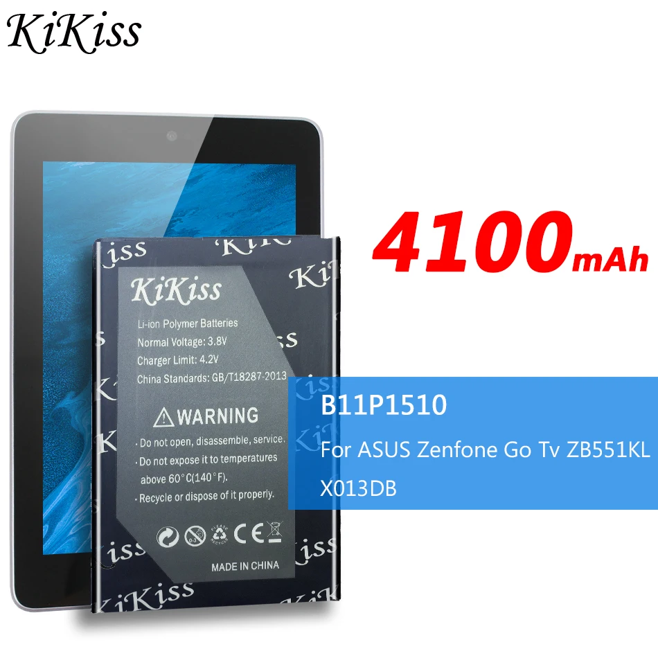 

Аккумулятор большой емкости 4100 мАч для ASUS ZB551KL ZenFone Go TV ZB551KL X013DB мобильный телефон, батарея B11P1510