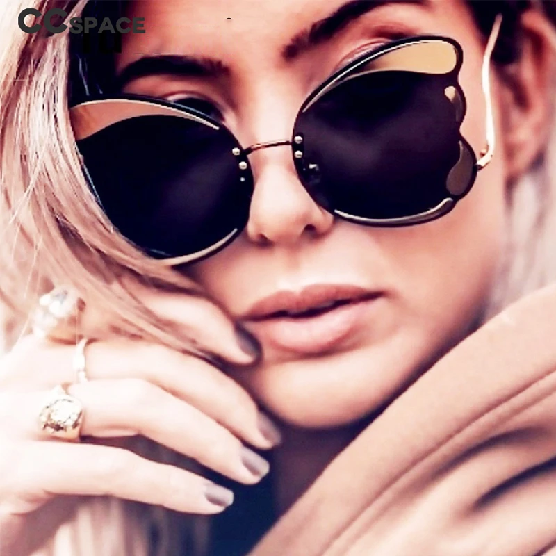 47247 УНИКАЛЬНЫЕ Солнцезащитные очки без оправы с бабочками для мужчин и женщин