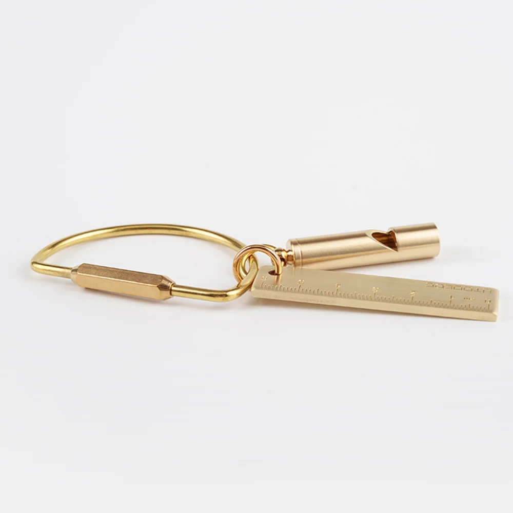 

8PCS Brass Whistles Emergency Survival Whistles with Key Ring Chain for Sport Referee Hiking Camping Climbing