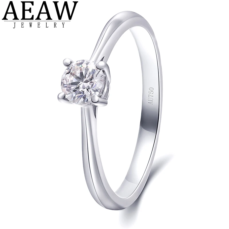 

Natural Real 100% Diamomd Engagement Ring 0.3ct carat Round Cut Diamond Ring 4-Prong Setting Halo Style 10K White Gold