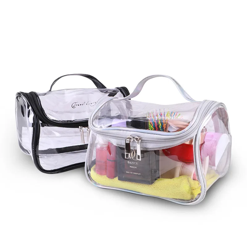 Модная Водонепроницаемая прозрачная косметичка симфония лазер ПВХ для хранения