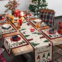 2021 new christmas tree dwarf snowflake decoration tablecloth non slip insulation table towel
