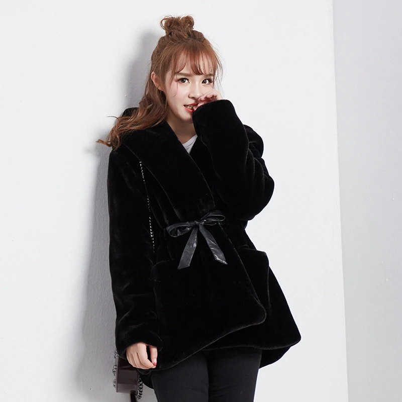 AYUNSUE 2020 зимнее пальто с искусственным мехом для мужчин и женщин капюшоном теплая