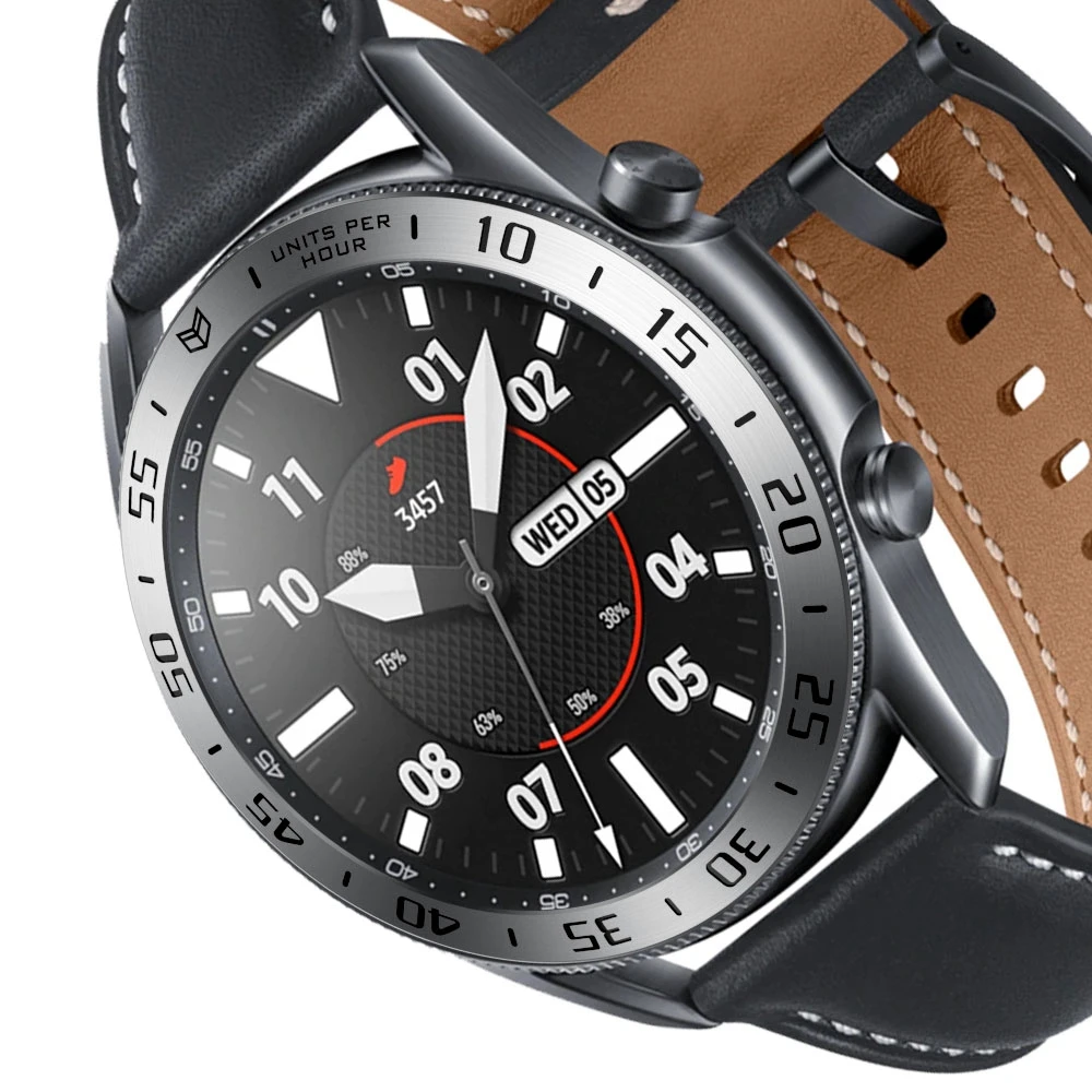 Закаленное стекло 2 в 1 для Samsung Galaxy Watch 3 45 мм 41 металлическое кольцо с безелем
