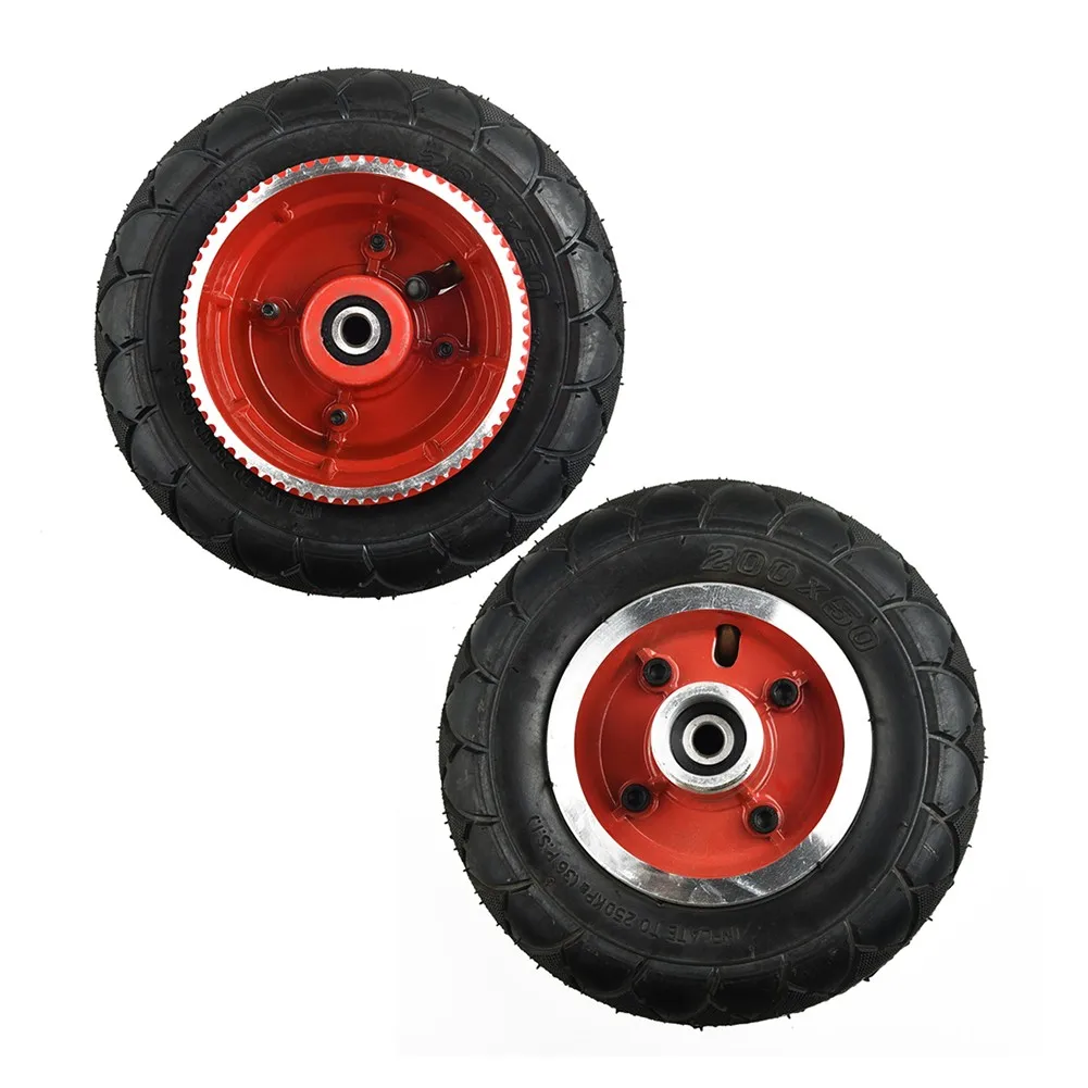 

8 Inch Electric Scooter Rear Full Wheel Set 200X50 Solid Tire/ Inflatable Tyre Bearing Inner Diameter 10MM Mini electric scooter
