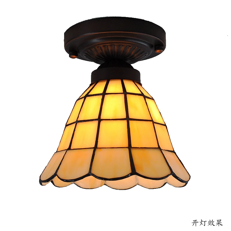 

Home American Pastoral sunflower small balcony hallway hallway kitchen ceiling lighting retro glass Tiffany Lighting