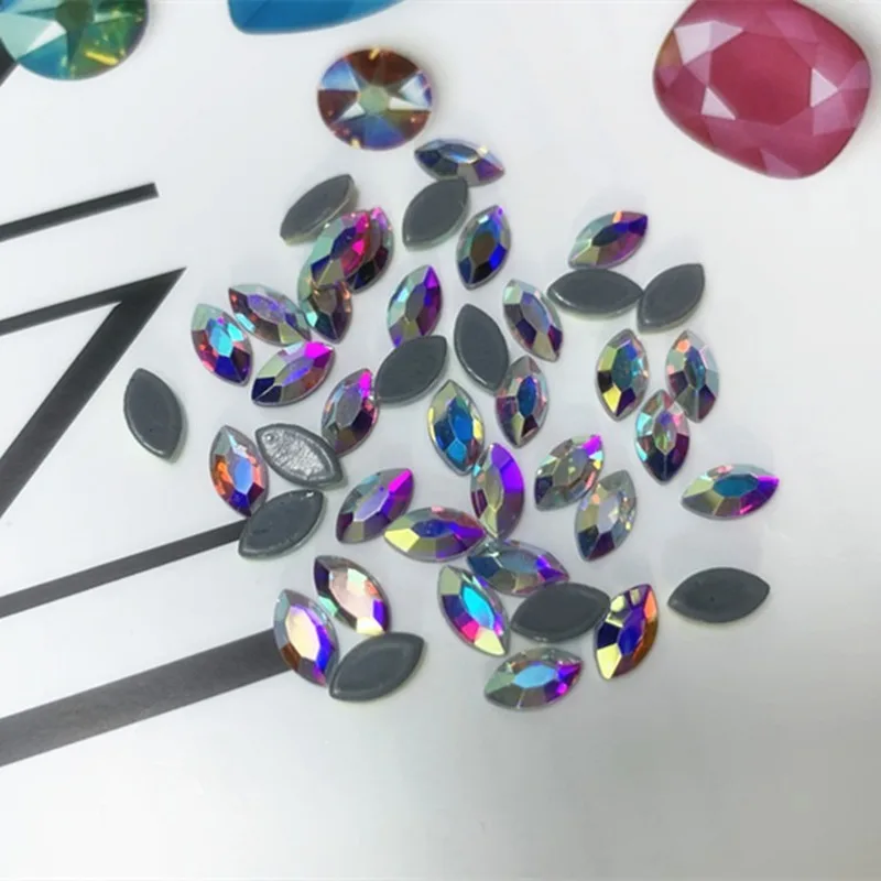 144 шт./пакет овальные Стразы особой формы не требуют горячей фиксации украшения с