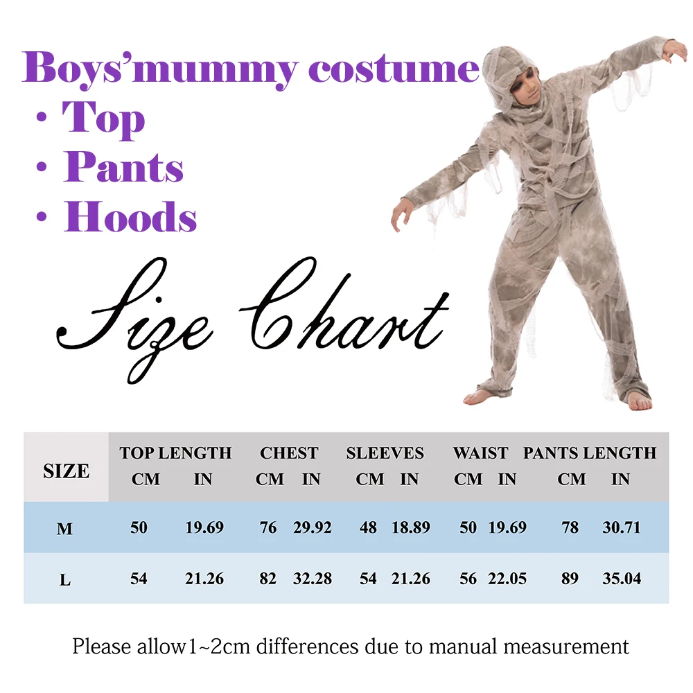 Страшный Египетский маскарадный костюм для мальчиков и девочек на Хэллоуин |