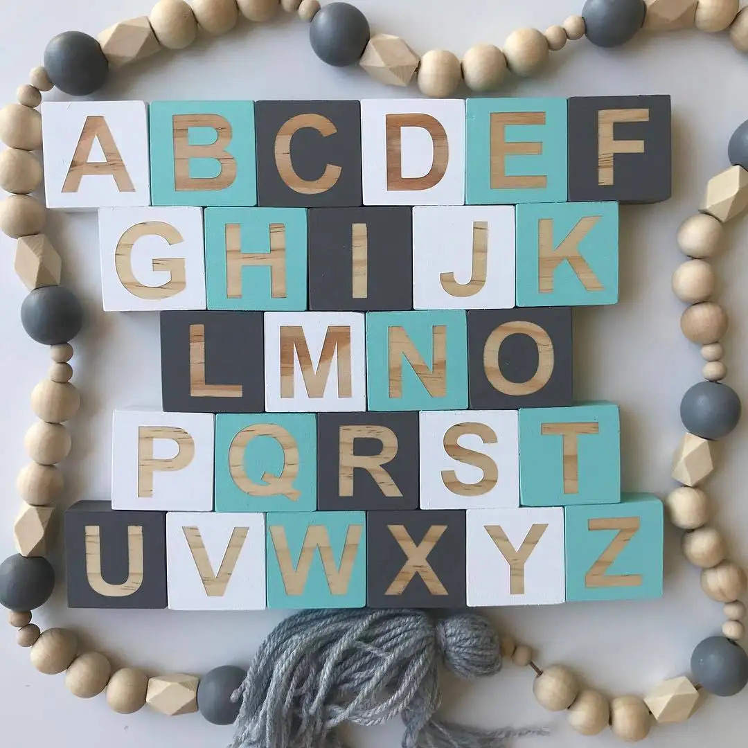 Скандинавские украшения Ins деревянные буквы 26 шт. в одном наборе алфавита