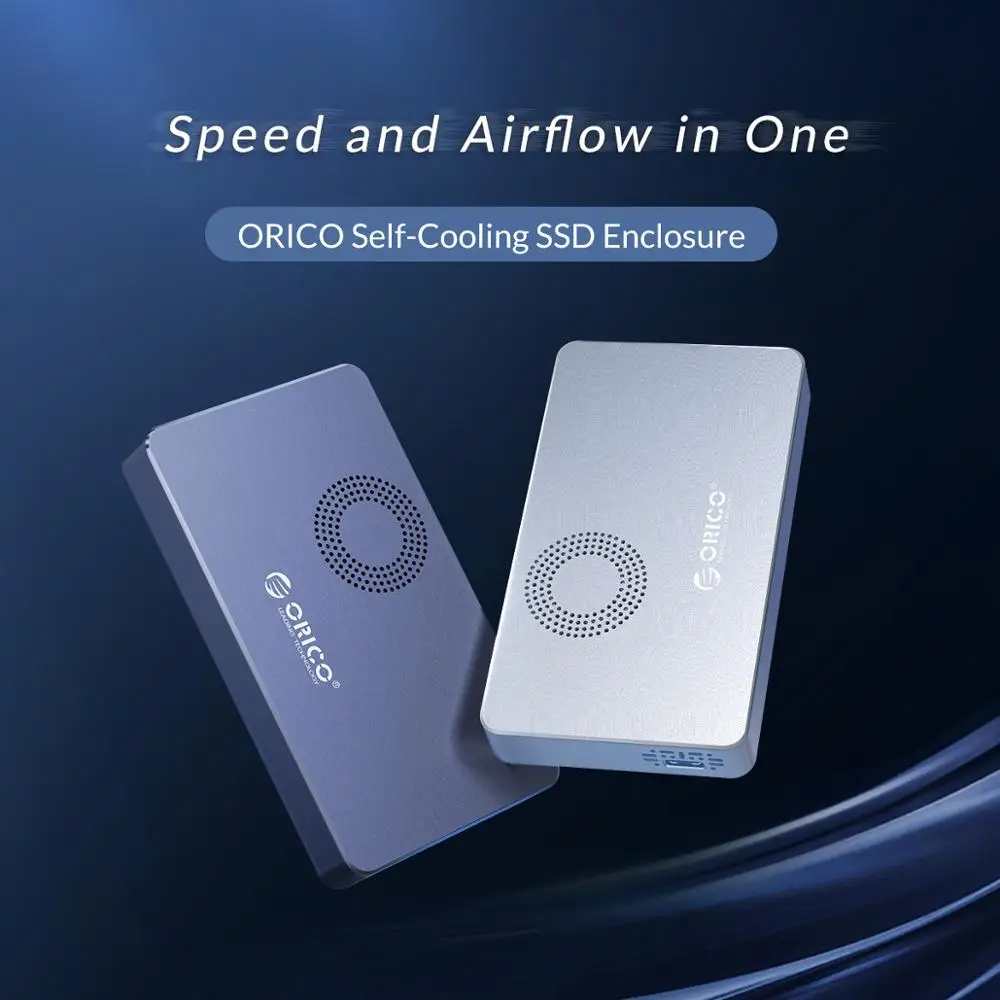 ORICO M.2 NVME SSD Case Self-Cooling SSD Enclosure for M.2 M Key M+B Key SSD Disk USB C 10Gbps Hard Drive Enclosure M.2 SSD Box