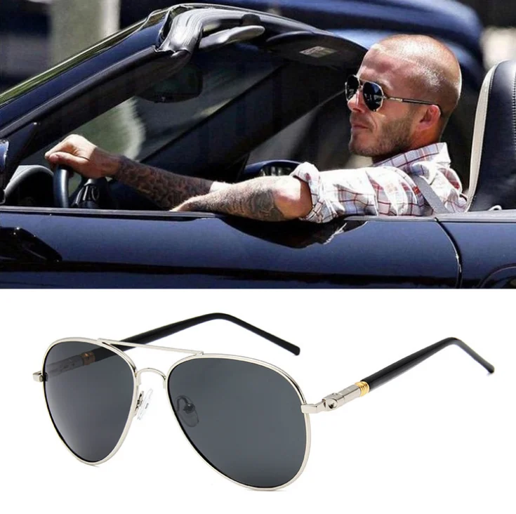 Модные поляризованные солнцезащитные очки металлические Весенние ретро дикие