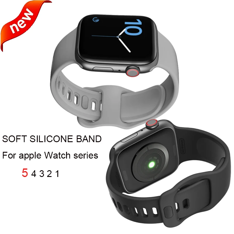 Силиконовый спортивный браслет для Apple Watch 42 мм 38 iWatch serie 5/4/3/2/1 дышащий ремешок