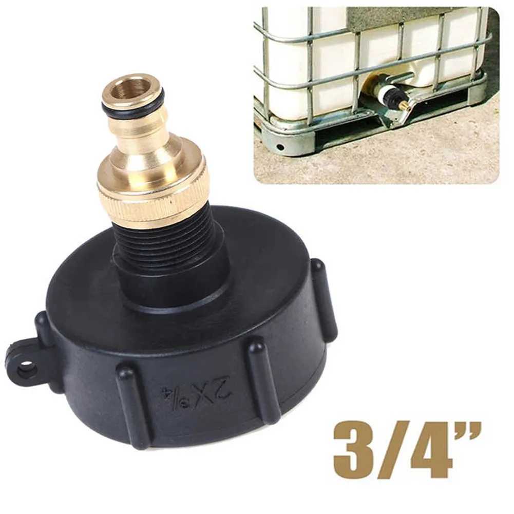 

IBC Tank Tap Adapter S60*6 Coarse Thread to 3/4'' water Connector Replacement Valve Fitting for DN40/50 Ball Valve tank adapter