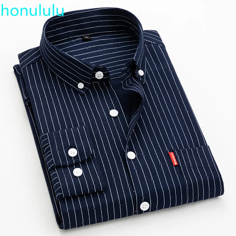 

Spring business casual Stripe Shirt Men's slim long sleeve shirt no iron