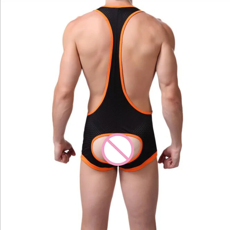 Сексуальные мужские боди бандаж сетчатый мешочек для пениса гей майки открытая