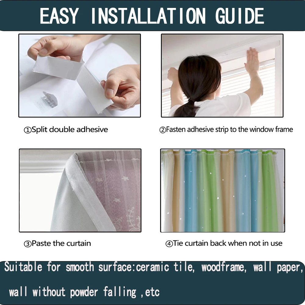 

Blackout Tulle Curtains For Living Room Bedroom Girls Window Treatments Kids Window Wall Home Decoration Curtains 1 Panel