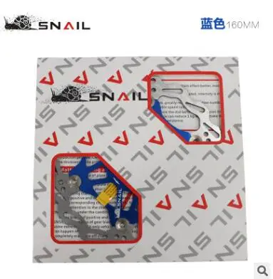 SNAIL BLUE 160MM Велосипед дисковый тормоз ротор плавающий MTB для 160 мм 180 мм 203 мм - Цвет: SNAIL BLUE 160MM