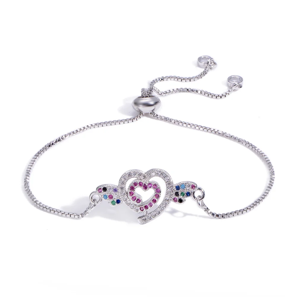 Новый Шарм символ нарисованные бусины браслет DIY в форме сердца Женский пара