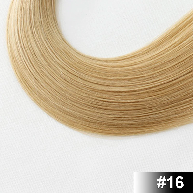 #16 Forever Hair настоящие волосы Remy, бесшовные волосы на ленте, человеческие волосы для наращивания, 5 шт., только шелковистые прямые волосы для европейского салона - Цвет: #16