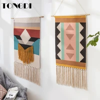 tongdi tassels tapestry vivid elegant individual fantasy modern art wall hanging mat decor for home parlor bedroom livingroom
