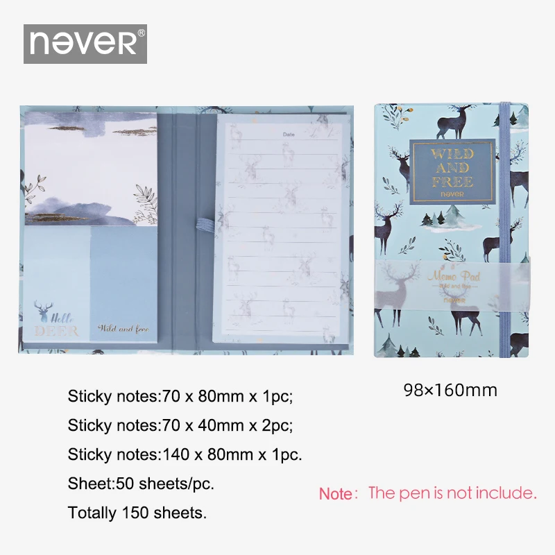 Никогда не Рождественский тематический блокнот симпатичный олень лось для