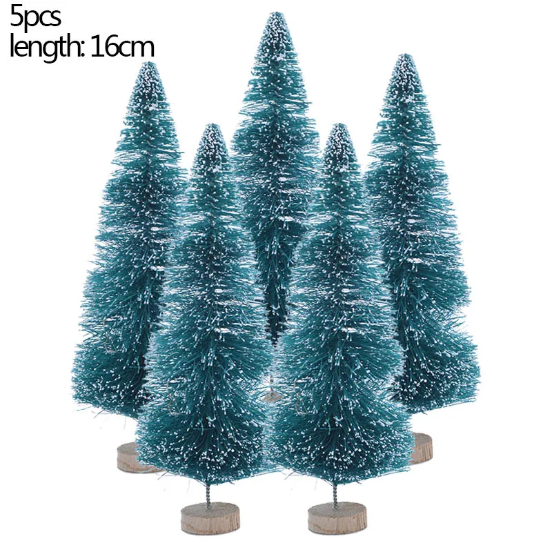 16cm dark green 5 шт. 5 размер искусственная декорированная Мини Рождественская елка Рождественское украшение елка Рождественская мини поддельная елка новогодний декор Navidad - Цвет: 16cm dark green