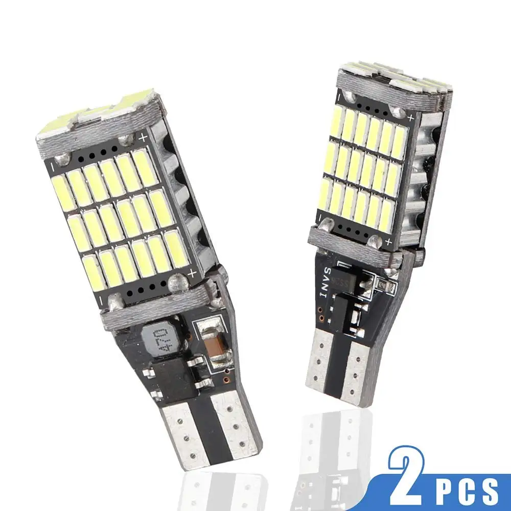 2X T15 45SMD Super Lumineux Haute Puissance светодиодный Canbus NO ERREUR резерв de Sauvegarde Lumieres Ampoule лампа Frein